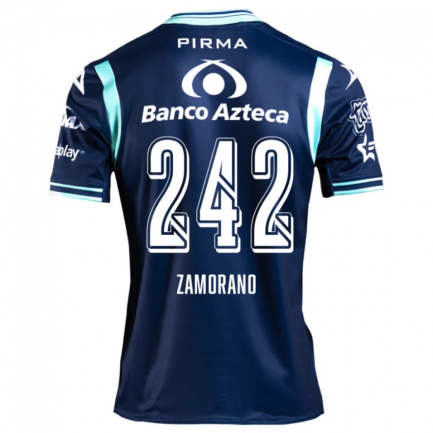 Kinderen Leonardo Zamorano #242 Marineblauw Uitshirt Uittenue 2024/25 T-Shirt