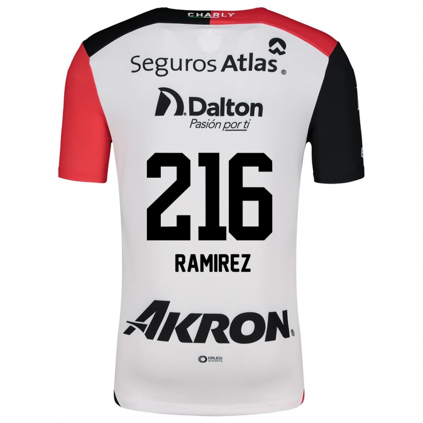 Kinderen Paulo Ramírez #216 Wit Rood Zwart Uitshirt Uittenue 2024/25 T-Shirt