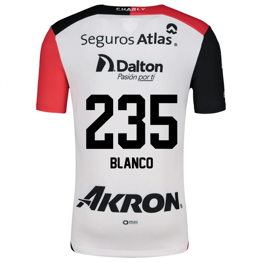 Kinderen Luis Blanco #235 Wit Rood Zwart Uitshirt Uittenue 2024/25 T-Shirt