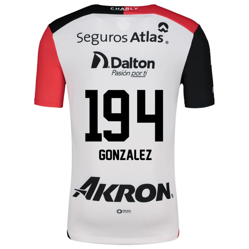 Kinderen Andrés González #194 Wit Rood Zwart Uitshirt Uittenue 2024/25 T-Shirt