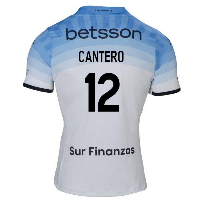 Kinderen Milton Cantero #12 Wit Blauw Zwart Uitshirt Uittenue 2024/25 T-Shirt