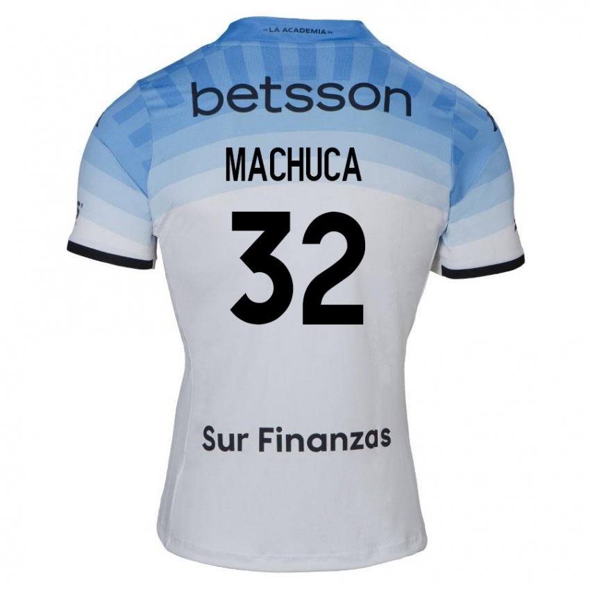 Kinderen Elías Machuca #32 Wit Blauw Zwart Uitshirt Uittenue 2024/25 T-Shirt