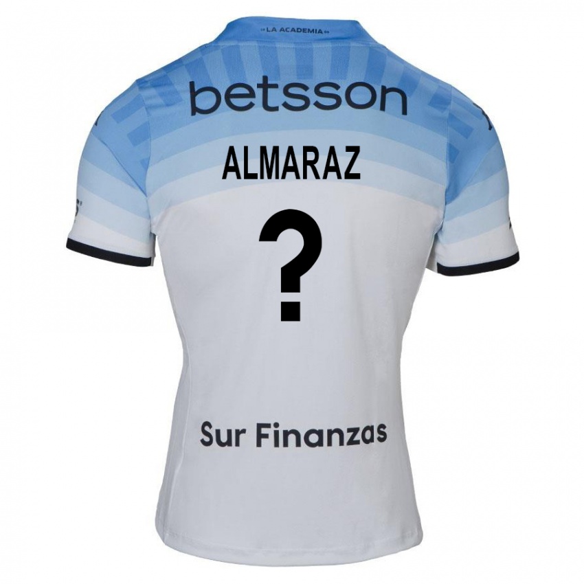 Kinderen Alex Almaraz #0 Wit Blauw Zwart Uitshirt Uittenue 2024/25 T-Shirt