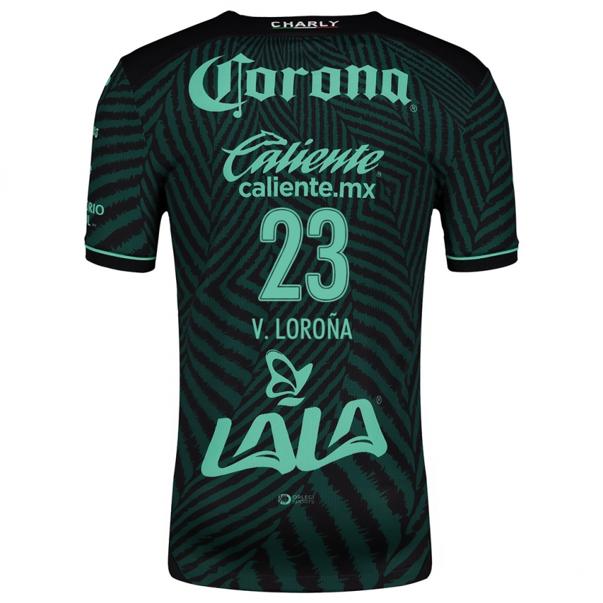 Kinderen Vladimir Loroña #23 Zwart Groen Uitshirt Uittenue 2024/25 T-Shirt