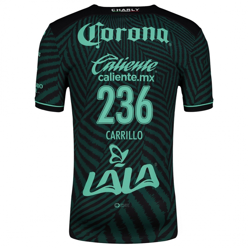 Kinderen Fernando Carrillo #236 Zwart Groen Uitshirt Uittenue 2024/25 T-Shirt