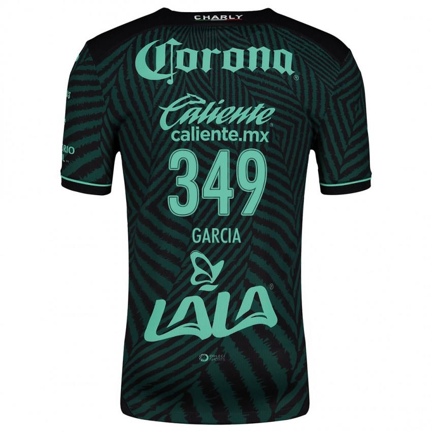 Kinderen Diego García #349 Zwart Groen Uitshirt Uittenue 2024/25 T-Shirt