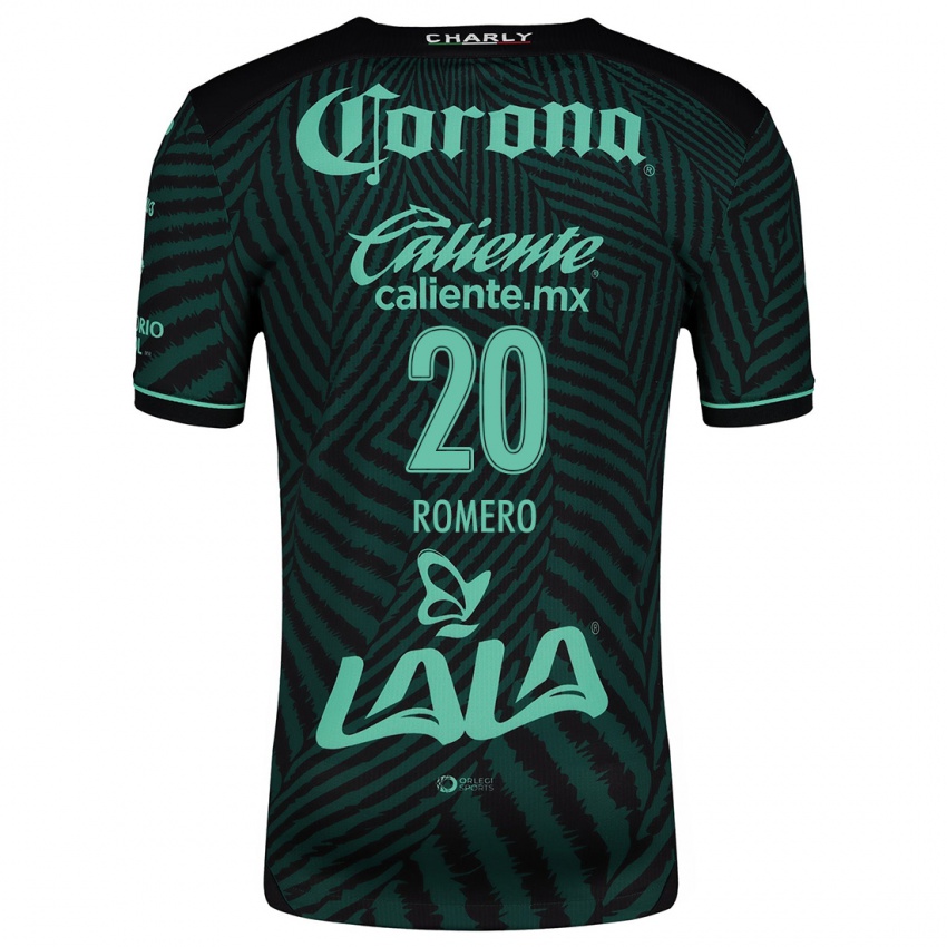 Kinderen Lia Romero #20 Zwart Groen Uitshirt Uittenue 2024/25 T-Shirt