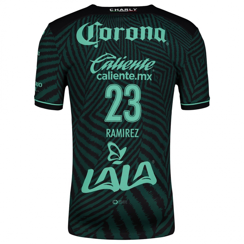 Kinderen Alexxandra Ramírez #23 Zwart Groen Uitshirt Uittenue 2024/25 T-Shirt