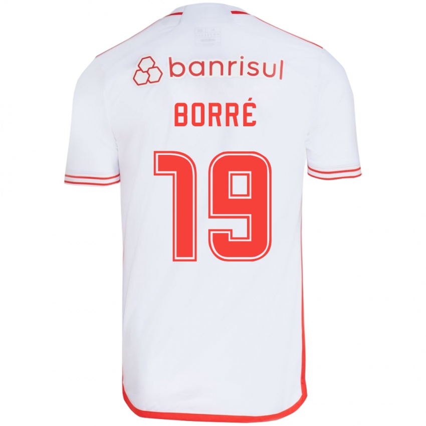 Kinderen Rafael Borré #19 Wit Rood Uitshirt Uittenue 2024/25 T-Shirt