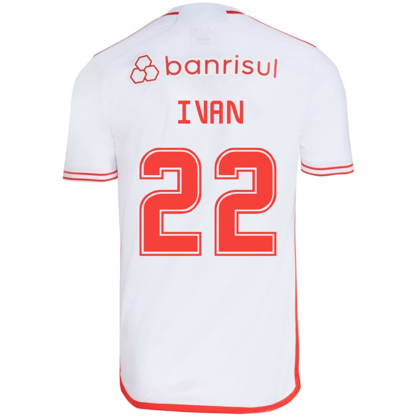 Kinderen Ivan #22 Wit Rood Uitshirt Uittenue 2024/25 T-Shirt