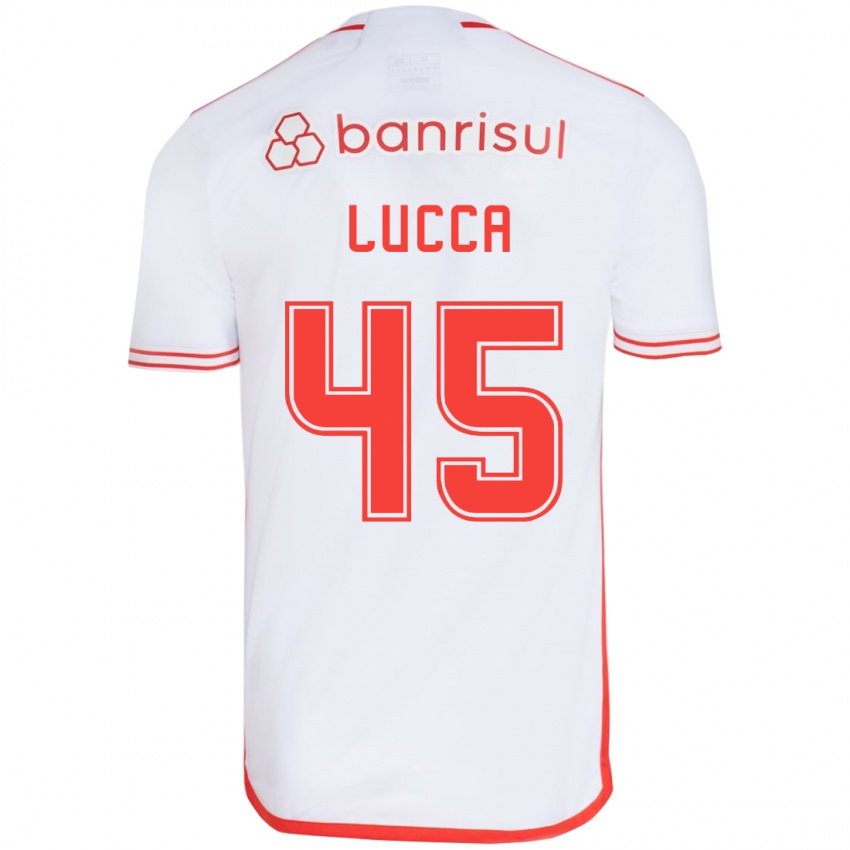 Kinderen Lucca #45 Wit Rood Uitshirt Uittenue 2024/25 T-Shirt