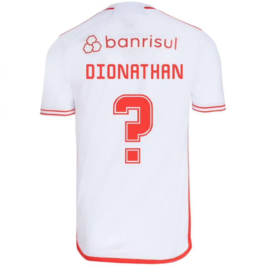 Kinderen Dionathan #0 Wit Rood Uitshirt Uittenue 2024/25 T-Shirt