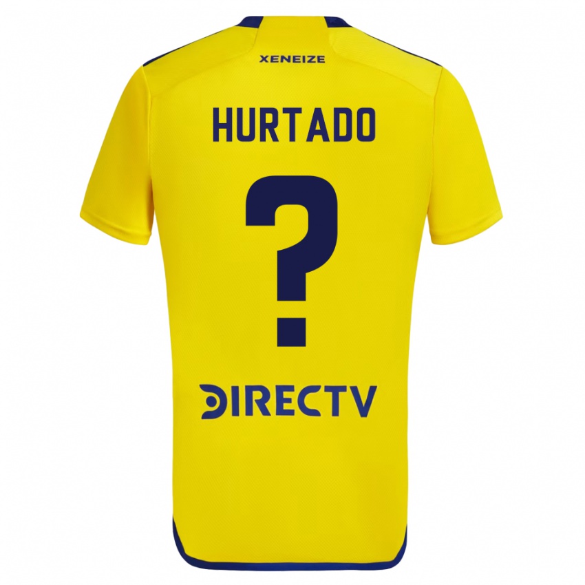 Kinderen Jan Hurtado #0 Geel Blauw Uitshirt Uittenue 2024/25 T-Shirt