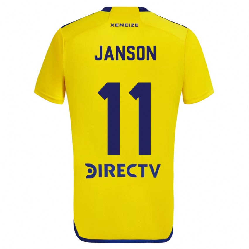 Kinderen Lucas Janson #11 Geel Blauw Uitshirt Uittenue 2024/25 T-Shirt