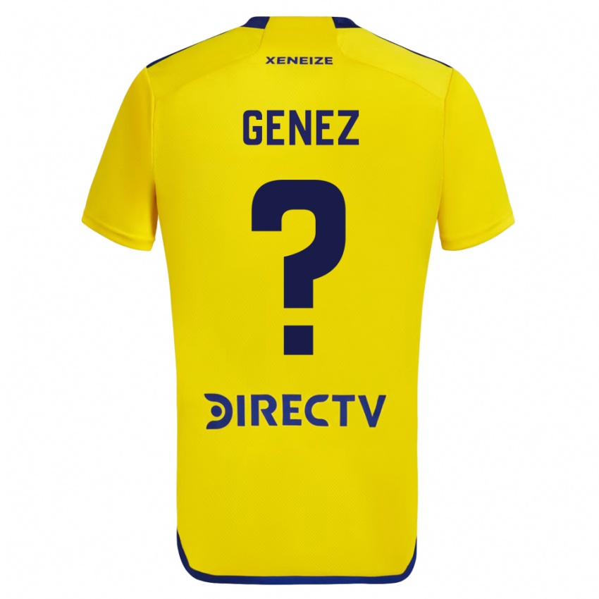 Kinderen Nahuel Genez #0 Geel Blauw Uitshirt Uittenue 2024/25 T-Shirt