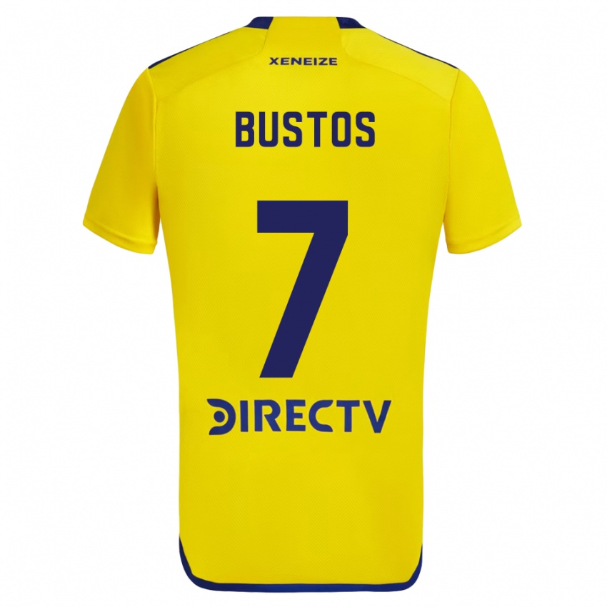 Kinderen Tomás Bustos #7 Geel Blauw Uitshirt Uittenue 2024/25 T-Shirt