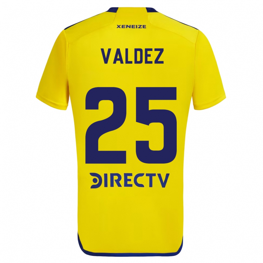 Kinderen Bruno Valdez #25 Geel Blauw Uitshirt Uittenue 2024/25 T-Shirt