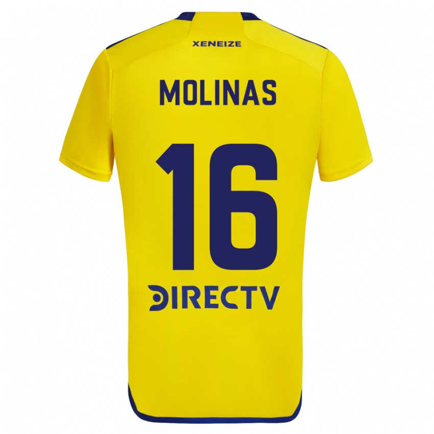 Kinderen Aaron Molinas #16 Geel Blauw Uitshirt Uittenue 2024/25 T-Shirt