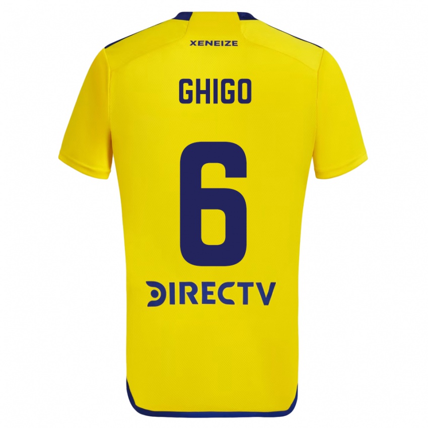 Kinderen Cecilia Ghigo #6 Geel Blauw Uitshirt Uittenue 2024/25 T-Shirt