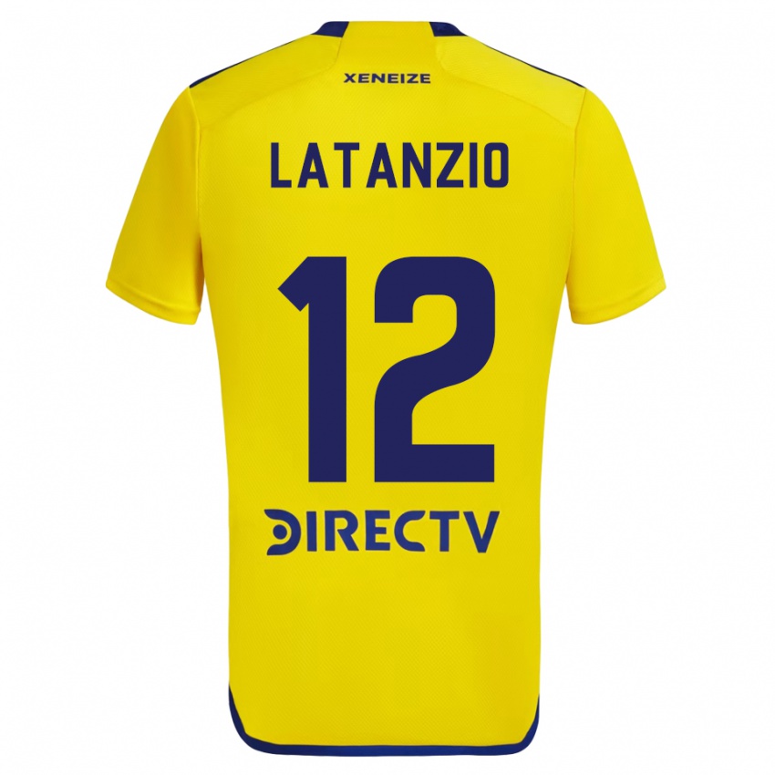 Kinderen Florencia Latanzio #12 Geel Blauw Uitshirt Uittenue 2024/25 T-Shirt