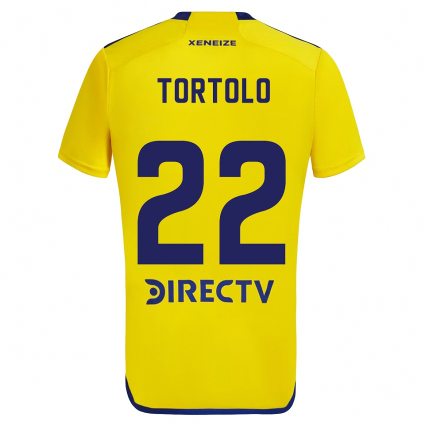 Kinderen Dulce Tortolo #22 Geel Blauw Uitshirt Uittenue 2024/25 T-Shirt