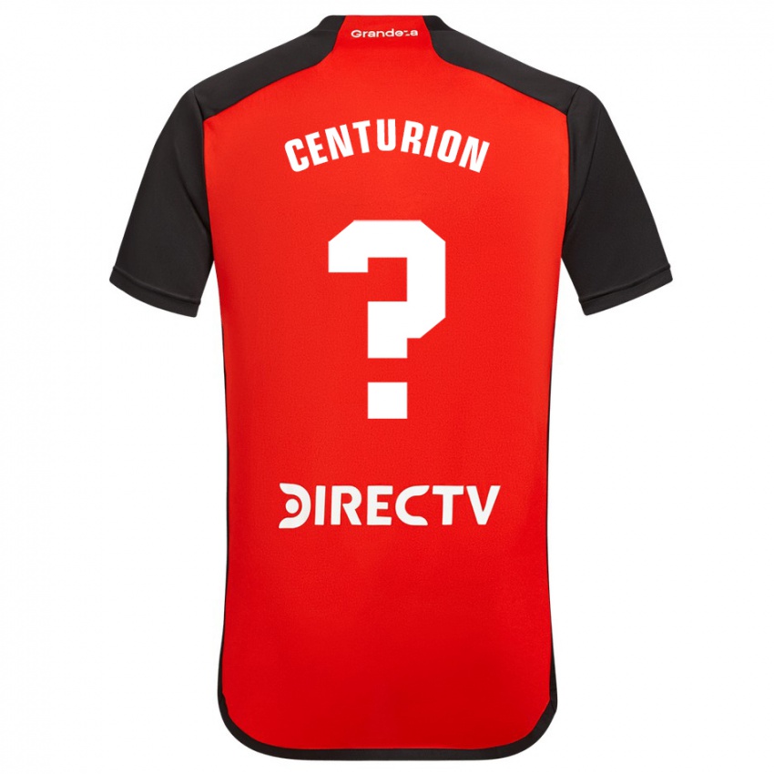 Kinderen Ezequiel Centurión #0 Rood Zwart Wit Uitshirt Uittenue 2024/25 T-Shirt