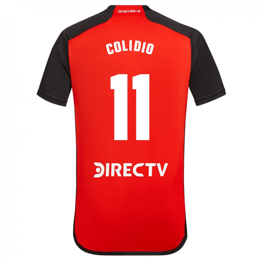 Kinderen Facundo Colidio #11 Rood Zwart Wit Uitshirt Uittenue 2024/25 T-Shirt