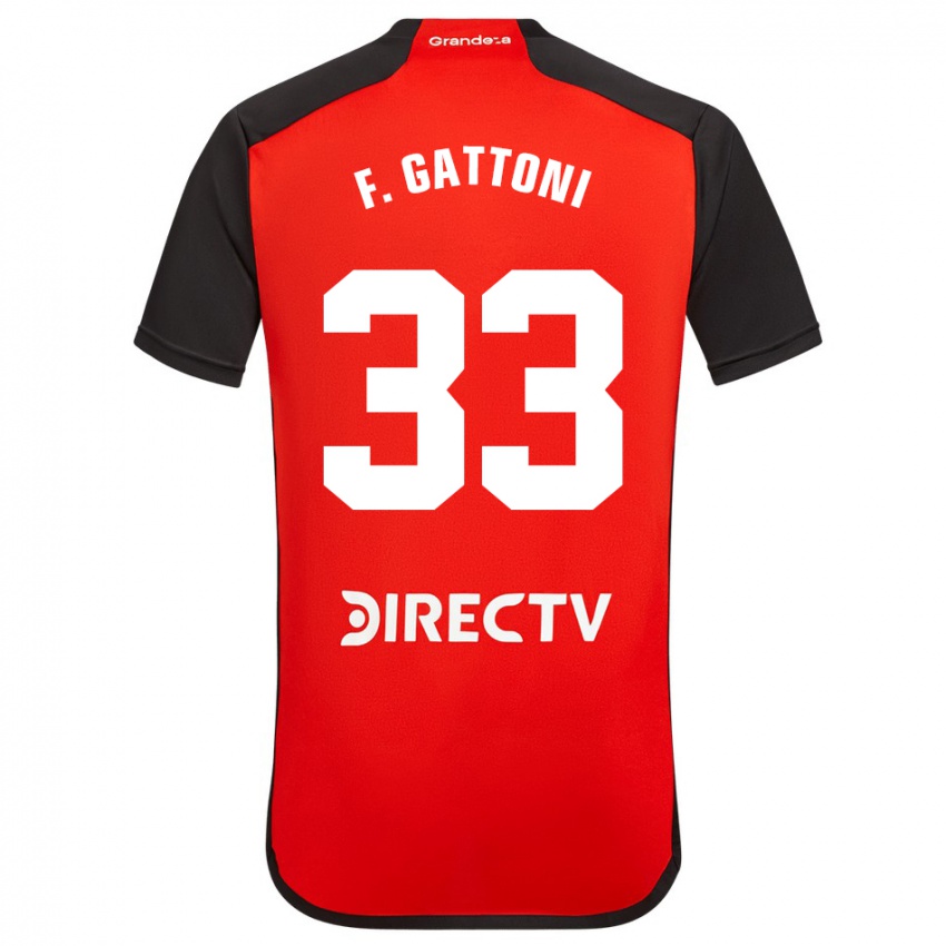 Kinderen Federico Gattoni #33 Rood Zwart Wit Uitshirt Uittenue 2024/25 T-Shirt