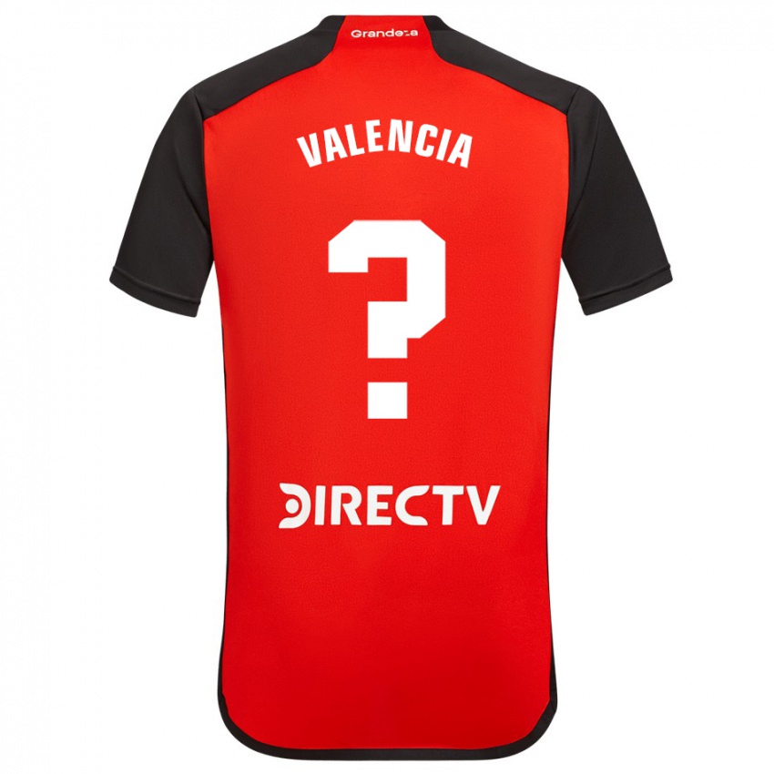 Kinderen Oswaldo Valencia #0 Rood Zwart Wit Uitshirt Uittenue 2024/25 T-Shirt