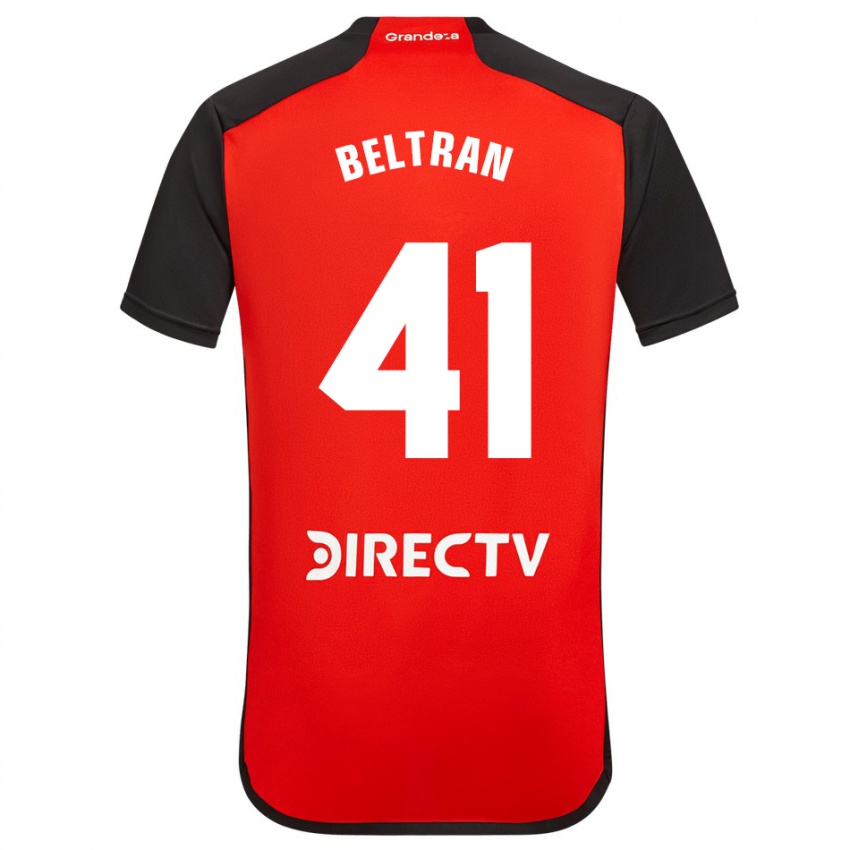 Kinderen Santiago Beltrán #41 Rood Zwart Wit Uitshirt Uittenue 2024/25 T-Shirt