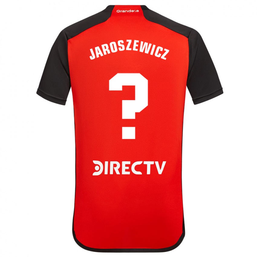 Kinderen Franco Jaroszewicz #0 Rood Zwart Wit Uitshirt Uittenue 2024/25 T-Shirt