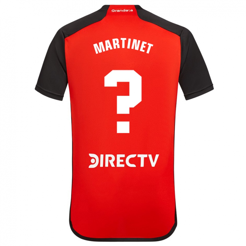 Kinderen Jeremías Martinet #0 Rood Zwart Wit Uitshirt Uittenue 2024/25 T-Shirt