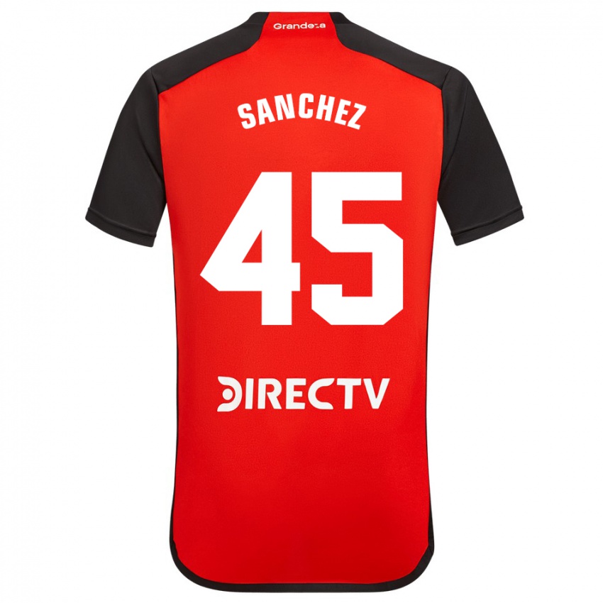 Kinderen Sebastián Sánchez #45 Rood Zwart Wit Uitshirt Uittenue 2024/25 T-Shirt