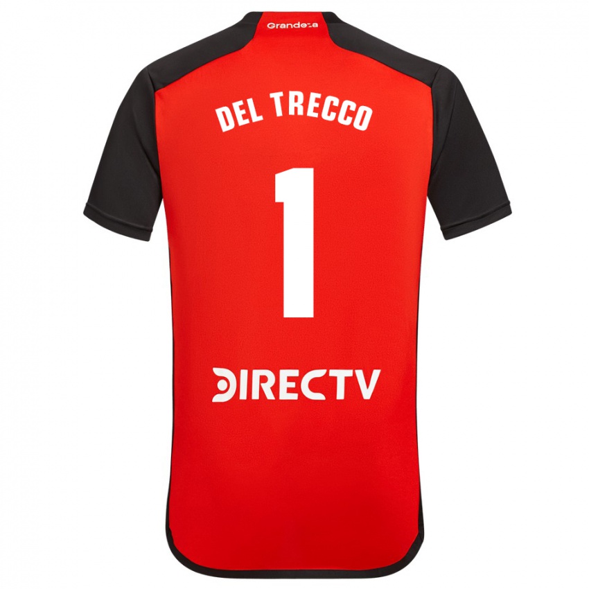 Kinderen Martina Del Trecco #1 Rood Zwart Wit Uitshirt Uittenue 2024/25 T-Shirt