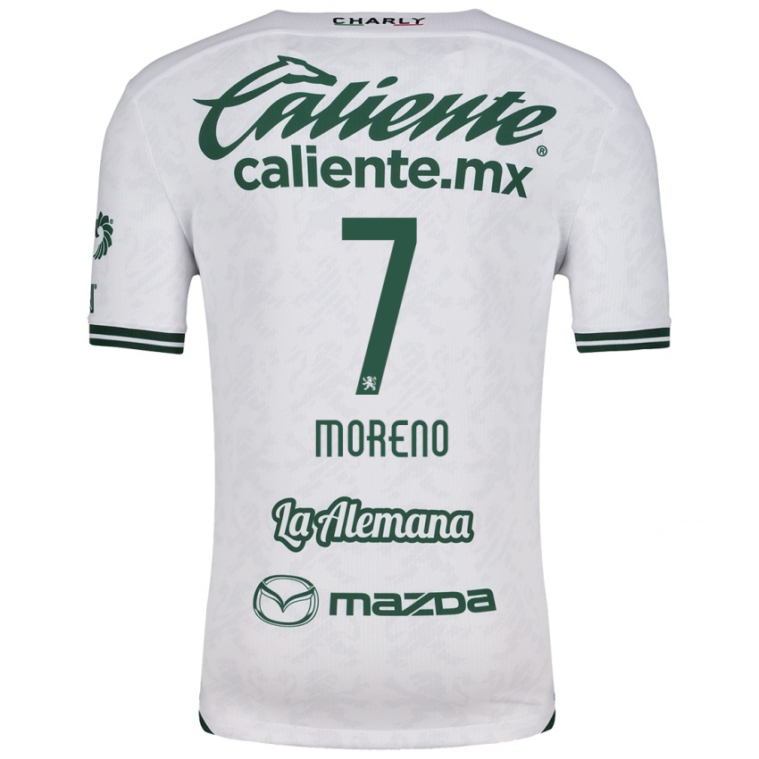 Kinderen Iván Moreno #7 Wit Groen Uitshirt Uittenue 2024/25 T-Shirt