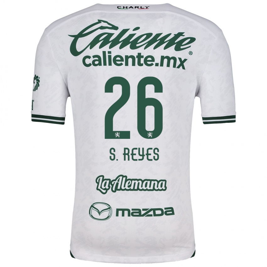 Kinderen Salvador Reyes #26 Wit Groen Uitshirt Uittenue 2024/25 T-Shirt