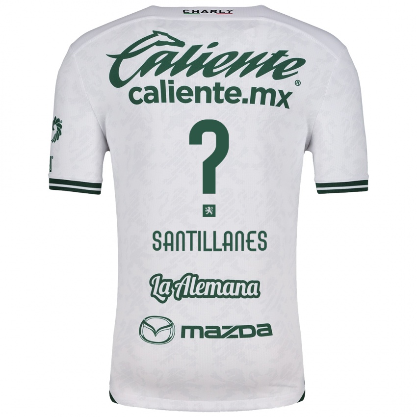 Kinderen Antonio Santillanes #0 Wit Groen Uitshirt Uittenue 2024/25 T-Shirt