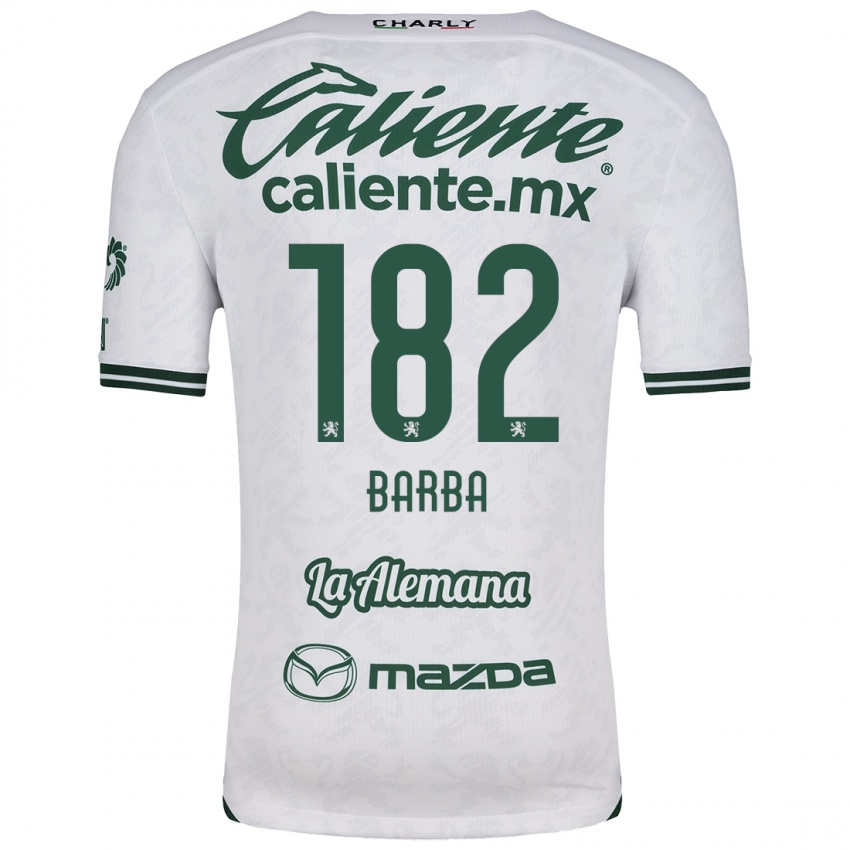 Kinderen Austin Barba #182 Wit Groen Uitshirt Uittenue 2024/25 T-Shirt