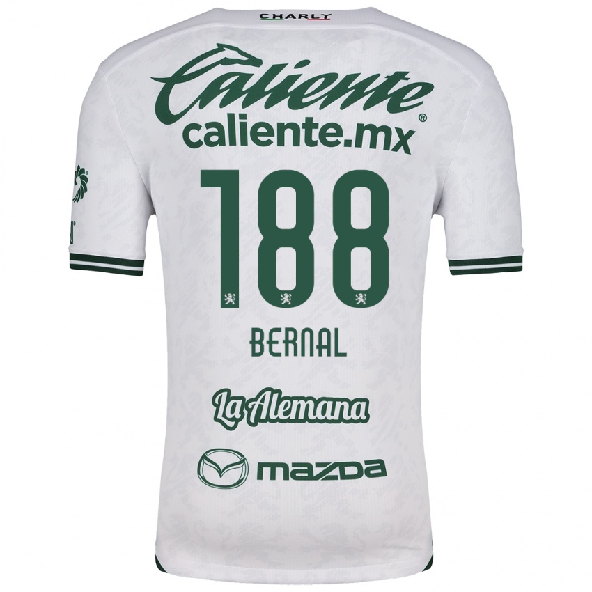 Kinderen Juan Bernal #188 Wit Groen Uitshirt Uittenue 2024/25 T-Shirt