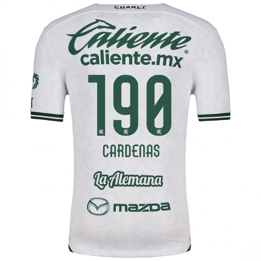 Kinderen Emilio Cárdenas #190 Wit Groen Uitshirt Uittenue 2024/25 T-Shirt