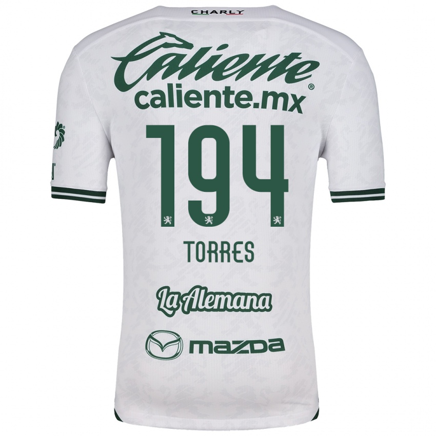 Kinderen Erick Torres #194 Wit Groen Uitshirt Uittenue 2024/25 T-Shirt