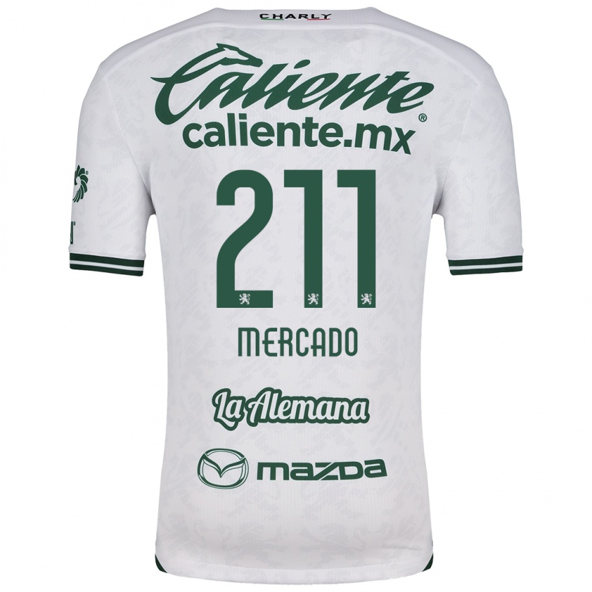 Kinderen Diego Mercado #211 Wit Groen Uitshirt Uittenue 2024/25 T-Shirt