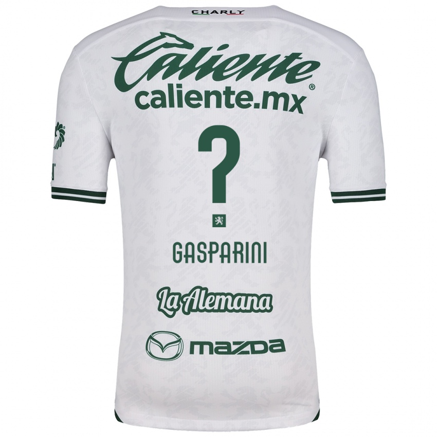 Kinderen Joaquín Gasparini #0 Wit Groen Uitshirt Uittenue 2024/25 T-Shirt