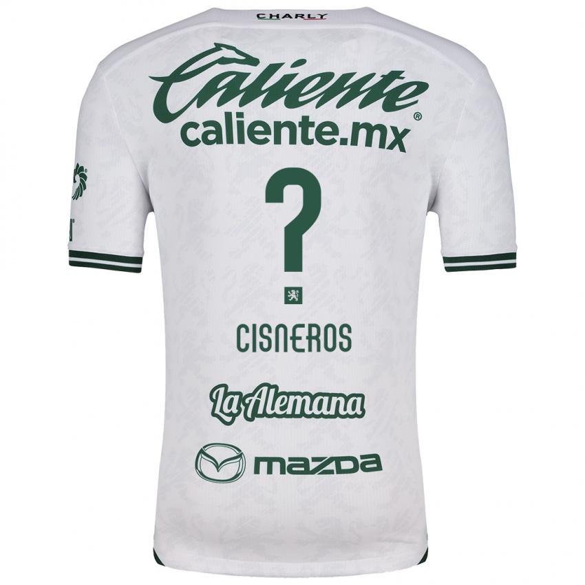 Kinderen Santiago Cisneros #0 Wit Groen Uitshirt Uittenue 2024/25 T-Shirt