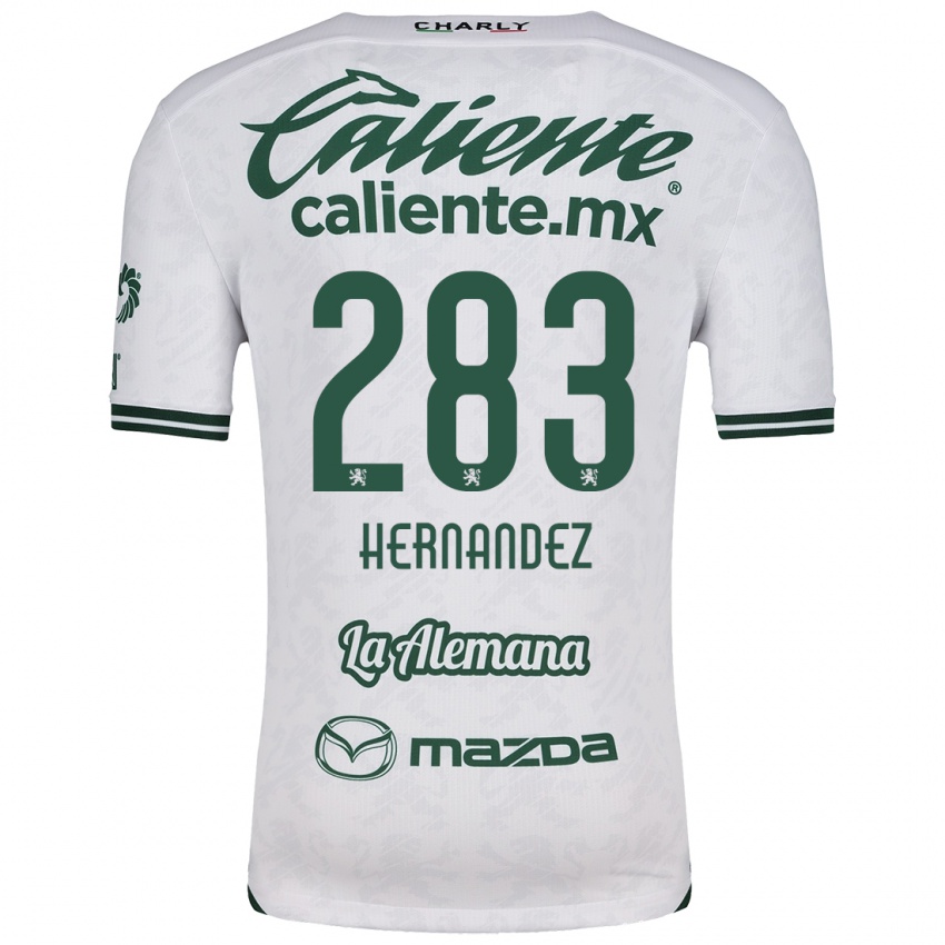 Kinderen Karin Hernández #283 Wit Groen Uitshirt Uittenue 2024/25 T-Shirt