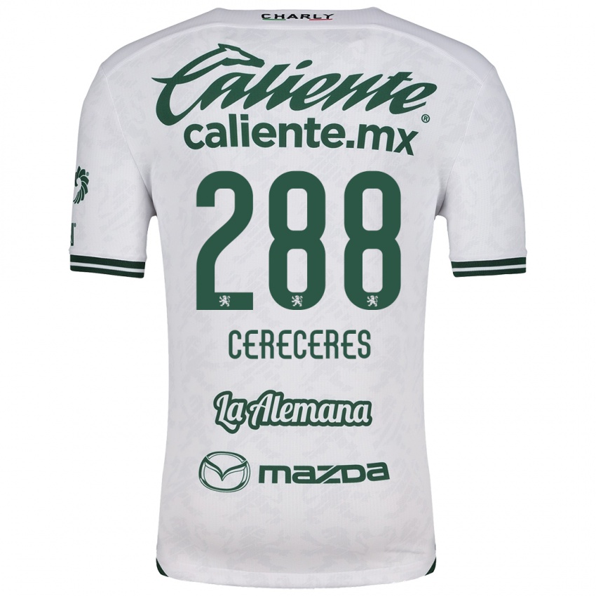 Kinderen Thomas Cereceres #288 Wit Groen Uitshirt Uittenue 2024/25 T-Shirt