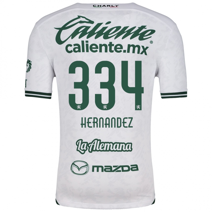 Kinderen Alan Hernández #334 Wit Groen Uitshirt Uittenue 2024/25 T-Shirt