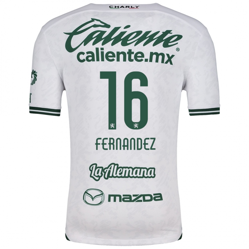 Kinderen Omar Fernández #16 Wit Groen Uitshirt Uittenue 2024/25 T-Shirt