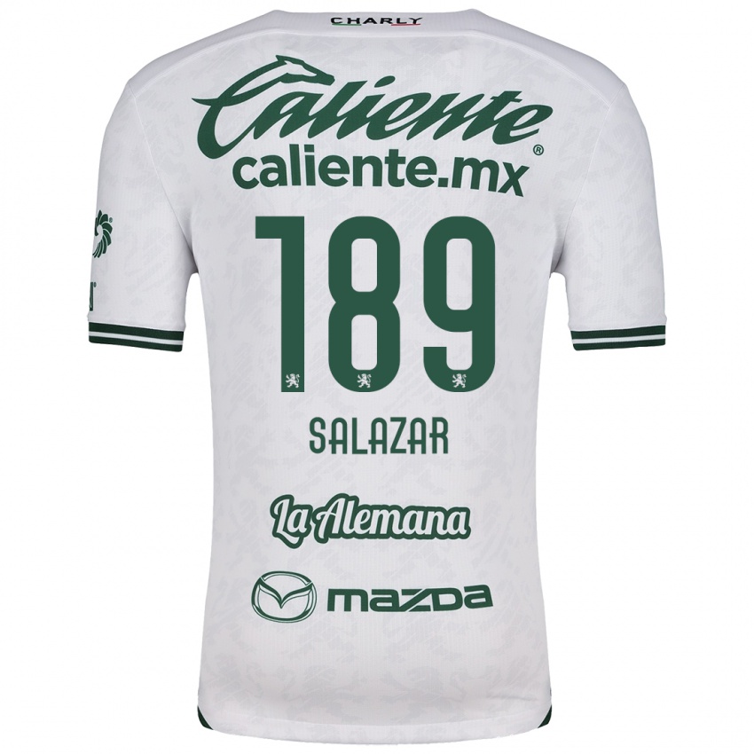 Kinderen José Salazar #189 Wit Groen Uitshirt Uittenue 2024/25 T-Shirt