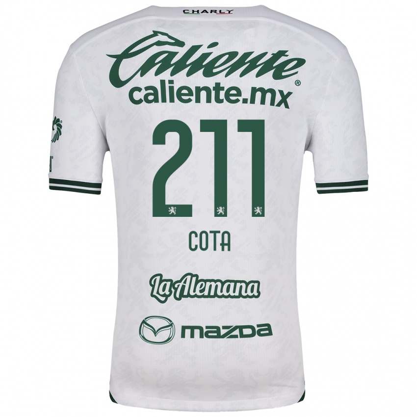 Kinderen Luis Cota #211 Wit Groen Uitshirt Uittenue 2024/25 T-Shirt